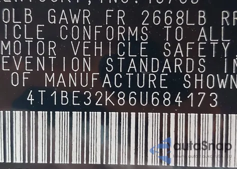 4T1BE32K86U684173